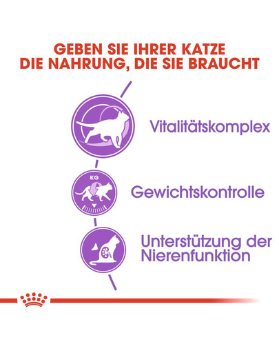 ROYAL CANIN STERILISED 7+ Trockenfutter für ältere kastrierte Katzen 400 g
