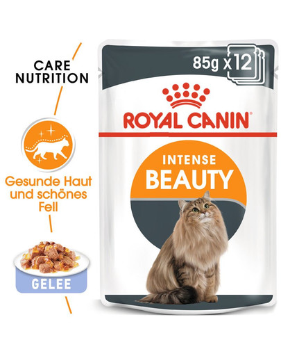ROYAL CANIN Intense Beauty Katzenfutter nass in Gelee für schönes Fell 12 x 85 g