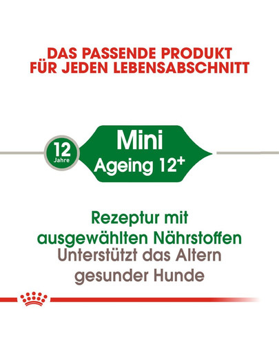 ROYAL CANIN MINI Ageing 12+ Trockenfutter für ausgewachsene Hunde, kleine Rassen 800 g