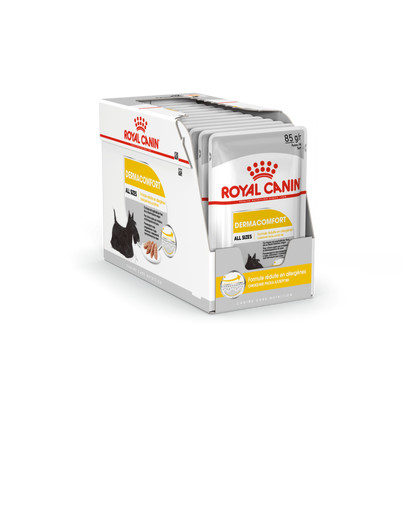 ROYAL CANIN DERMACOMFORT Nassfutter für Hunde mit empfindlicher Haut Mousse 12 x 85 g