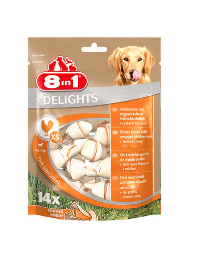 8in1 Delights Kauknochen XS - Beutel 21 Stück