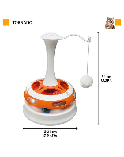 FERPLAST Tornado Katzenspielzeug in Form eines Kreisels