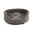 FERA ovales Hundebett mit Kissen 47x38x15 cm grau