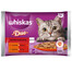 WHISKAS Adult Classic 4x85g: Nassfutter für Katzen mit Rind, Geflügel, Lamm und Ente in Gelee