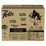 FELIX Nassfutter in Gelee Rind und Geflügel, Pute und Leber, Huhn und Niere, Ente und Lamm für Katzen 120x85g