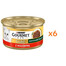GOURMET Gold Succulent Delights Nassfutter mit Rind für adulte Katzen 6x85g