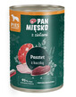 PAN MIĘSKO mit Kräutern Nassfutter Pastete mit Ente für adulte Hunde 400 g