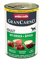 ANIMONDA GranCarno Nassfutter mit Hirsch und Äpfeln für adulte Hunde getreidefrei 400 g
