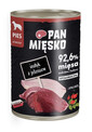 PAN MIĘSKO Nassfutter Truthahn mit Hirsch für adulte Hunde hypoallergen 400 g