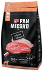 PAN MIĘSKO Trockenfutter Kalbfleisch mit Truthahn für adulte Hunde XS hypoallergen 3kg