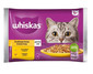WHISKAS Adult 4x85g: Nassfutter für adulte Katzen mit Huhn und Truthahn in Gelee